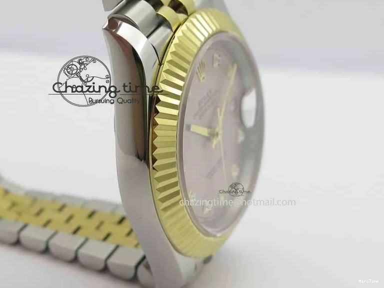 MiroTime 0501 DateJust II 41mm SS YG BP Maker Best Edition Silver Diam Dial On Jubilee Bracelet A Casual 3660